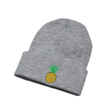 2017 Fashion Cute Beanie caps Women pineapple Embroidered Beanie Stocking Cap Hiking Male Skullies Couples Stocking Hats