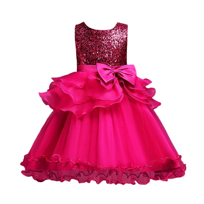 Floral Baby Girl Princess Bridesmaid Pageant Gown Birthday Party Wedding Dress