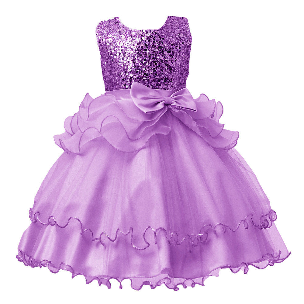 Floral Baby Girl Princess Bridesmaid Pageant Gown Birthday Party Wedding Dress