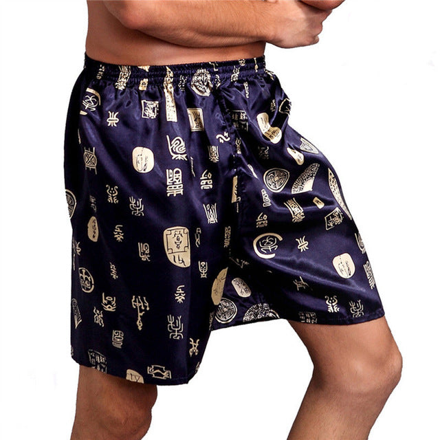 Podom 2018 Summer Mens Underwear Homem Boxers Shorts Male High Quality Loose Trunk Comfortable Home Underpants Cuecas Shorts