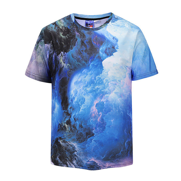 Cool T-shirt 3D T-shirt Print Cloud Short Sleeve Summer Tops Tees Tshirt Fashion Print Shirt