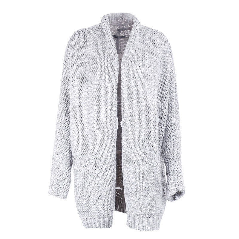 Simplee Casual knitting long cardigan female Loose cardigan knitted jumper 2017 warm winter sweater women cardigan