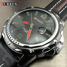 NEW FASHION CURREN BRAND MALE CLOCK MALE HAND DATE BLACK BROWN LEATHER STRAPS MENS QUARTZ WRIST WATCH 3ATM WATERPROOF WRISTWATCH